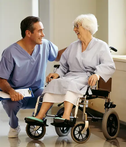 Compassionate Texas Angels caregiver spending time with an older adult at home