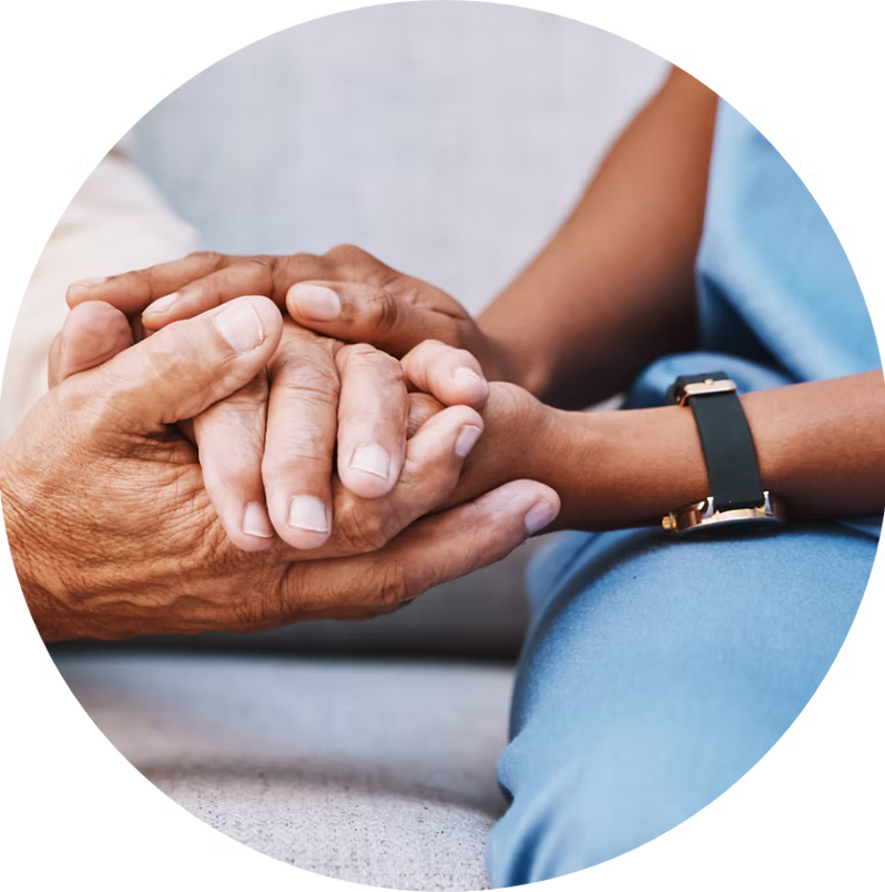 Texas Angels caregiver with client